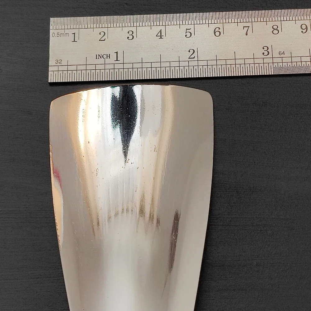 Hammered Polished Stainless Steel Salad Serving Tongs - Picture 5 of 6